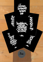 Postkarten-Set "Schwarze Serie"