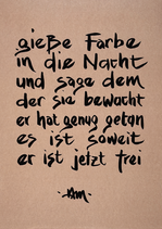 A2-Poster "Farbe in die Nacht"