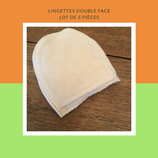 Lot de 5 lingettes double face