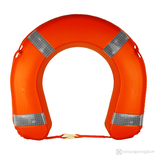 Hufeisen-Rettungsring in Orange mit Reflexstreifen