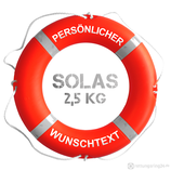 Rettungsring Orange SOLAS 75 cm 2,5 kg mit Beschriftung