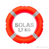 Rettungsring Weiß mit Reflexstreifen - 61 cm 2,7 kg