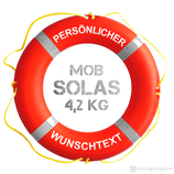 Rettungsring Orange SOLAS MOB 75 cm 4,2 kg mit Beschriftung