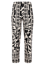 Yoek broek Lina zwart/beige