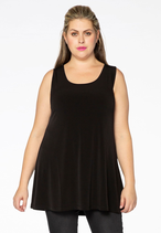 Yoek top flare zwart