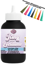 Icing para gelatina Negro