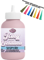 Icing para gelatina Rosa