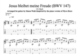 "Jesus, bleibet meine Freude" BWV 147 J.S.Bach Noten (+TABs)