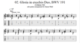 "Gloria in excelsis Deo" Noten (+TABs)