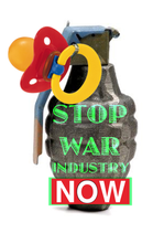 Postkarte, Bôba Mènde  - STOP WAR INDUSTRY!