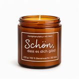 Kerze im Glas "Schön, dass es dich gibt"