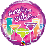 Folienballon Geburtstag "Forget the Cake" / 45cm