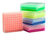 Gradilla reversible para 64 microtubos, por 1 lado para tubos de 1.6/2 ml y del otro tubos de 0.6 ml. Paquete con 5 piezas SSI 5310-00 Color Natural $338 & 5310-29 Colores $445
