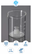 VASO DE PRECIPITADO, FORMA BAJA CON PICO, Marca GLASSCO 229.202 | 14000 | EQUIVALENTE A KIMAX 14000 & PYREX 1000