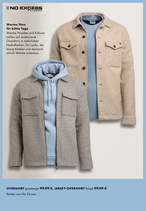No Excess Overshirt  links und No Excess Jersey-Overshirt  rechts