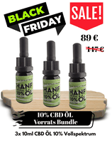 3x CBD ÖL 10% - Bundle - Black Sale