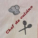 Stickerei Chef de cuisine