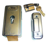 VIRO electric lock with horizontal latch + cylinder for AKIA France System’s wheeled motor drive