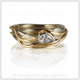 Leaves Diamond Bridal Wedding & Engagement Ring Set
