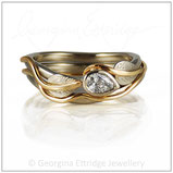 Leaves Diamond Bridal Wedding & Engagement Ring Set