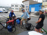 Tim aus Canada mit Partnerin, und Iris kurz vor Porto