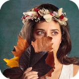 Photo de portrait d'une jeune femme avec une couronne de fleurs