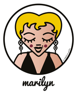 ICONS ICONES MARILYN MONROE ILLUSTRATION AFFICHE POSTER ART PRINT / CREATION ORIGINALE © Stephanie Gerlier / T FOR TIGER