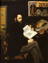 Retrat d'Émile Zola, pare del naturalisme, obra de l'impressionista Édouard Manet.