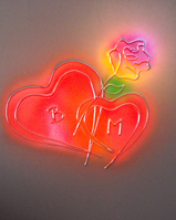 Herzen mit Rose und Name,40x50