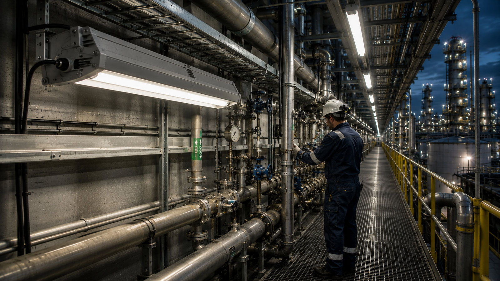 ATEX Langfeldstrahler in industriellen Prozessgängen