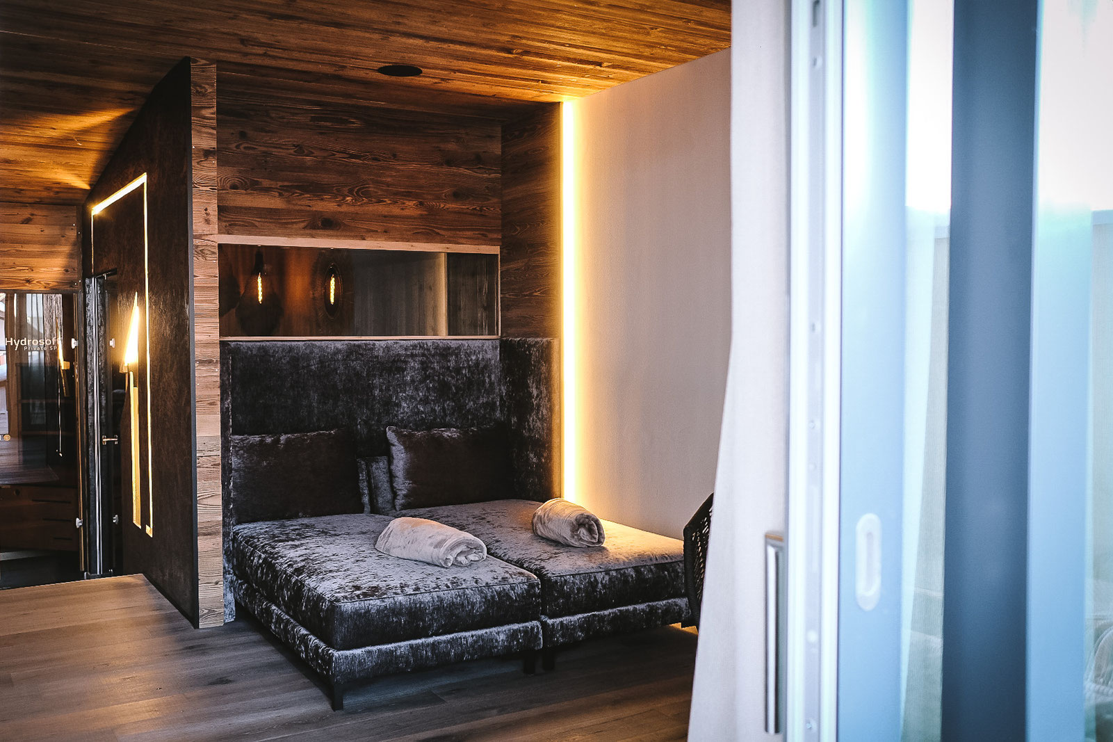 Wellness area with sauna and panoramic views at Margarethenstein in Kaprun, Zell am See–Kaprun region
