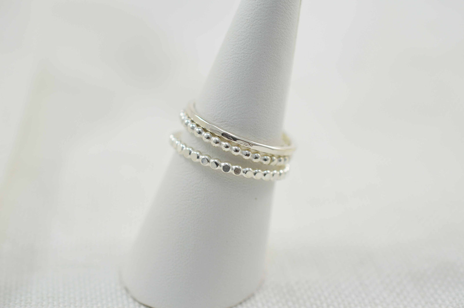 bagues fines en argent empilables - small sterling silver stacking rings