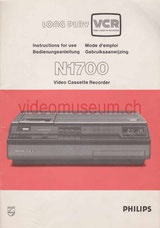 Bedienungsanleitung VCR Philips N 1700