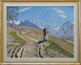  Korbträgerin auf Bergweg
