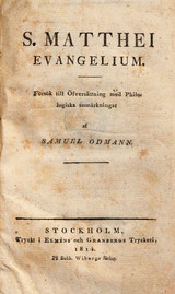 Ödmann Matthew Gospel 1814, bible