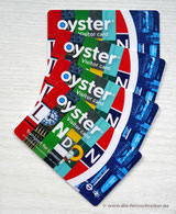 Unsere vier Oyster-Cards