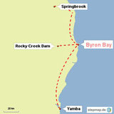 Bild: Karte von Byron Bay und Umgebung