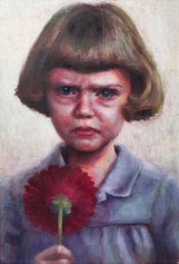 ノリコミシマの描く人物画、油絵、norico mishima’s portrait oil painting.
