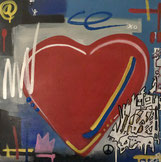 Heart 40 x 40 Acryl