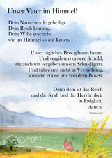 christliche Karten, Vater unser, unser Vater