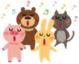 みんなで歌を歌う画像