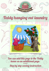 Quiet book freebook Teddy laundry 