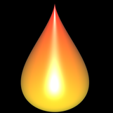 dicke Flamme/Tropfen