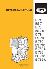 Betriebsanleitung E71, ES71, E75, ES75, E79, ES79, E780, ES780, E780U, E786, ES786, E786U