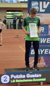 Gustav Putzke gewinnt Silber mit 5,80 m im Weitsprung
