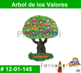 arbol de los valores en foami periodico mural