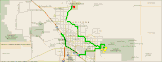 Route - 78 Meilen (Microsoft Streets & Trips)