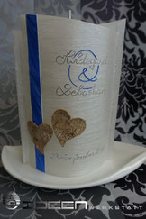 Hochzeitskerze Birkenherz