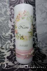 Taufkerze Lebensbaum, Kerze Taufe mit Lebensbaum, Taufe, Baby, Geschenk Taufe, Geschenk Geburt, Taufe Kirche, Christliche Taufe, Taufsymbole, Taufkerze rose, Taufkerze Blumen, Print Kerze
