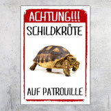 Warnschild Achtung Schildkröte